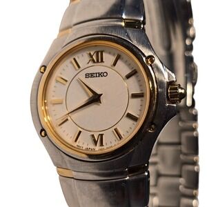 Vintage Seiko‎ Two-Tone Watch Classic Old Money Minimal Dress Timeless everyday